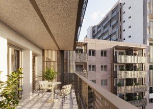 Balcon après travaux au Parc du Midi