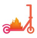 Trottinette en feu