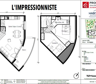 DUPLEX T3 NEUF PARKING INCLUS – Résidence L'IMPRESSIONNISTE