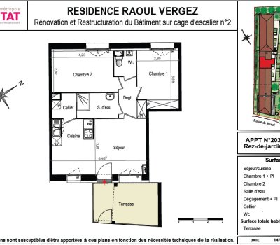 À louer : T3 en rez-de-jardin avec terrasse – Résidence RAOUL VERGEZ – Toulouse