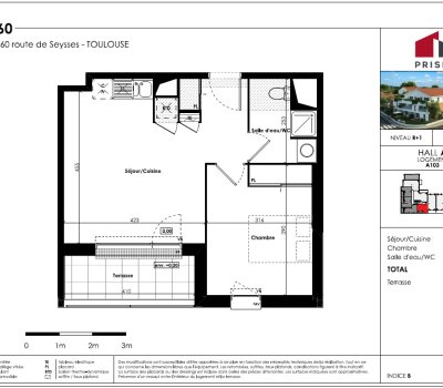 T2 neuf – Le 160 – Plusieurs T2 disponibles à tous les étages – Livraison fin janvier – Parking inclus