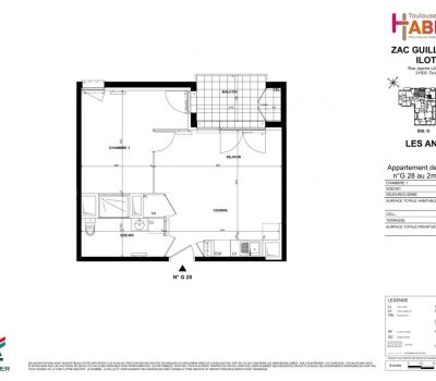 Appartement 2 pièces 42m2
