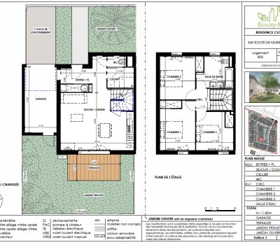 Villa T4 Duplex neuve avec terrasse et jardin – Programme Clos de Pauline – Eaunes – Garage et Parking inclus