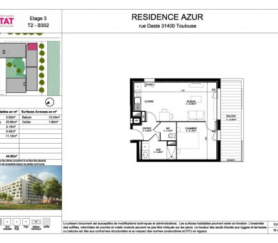 APPARTEMENT 2 PIECES 44 M²
