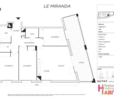 APPARTEMENT 4 PIECES  86M²