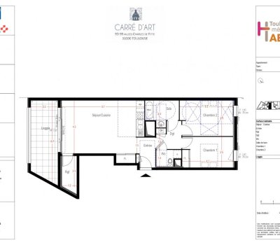 Appartement 3 pièces 69m2 - Résidence Carré d'Art