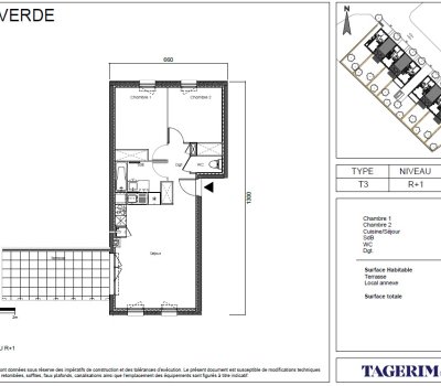 À louer : T3 récent avec terrasse – Résidence VILLA VERDE – Seilh