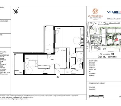 T4 NEUF EN REZ DE CHAUSSEE AVEC PARKING – RESIDENCE LA PARENTHÈSE DES ARGOULETS