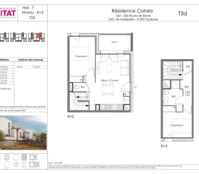 CATALA APPARTEMENT T3 DUPLEX 54M²