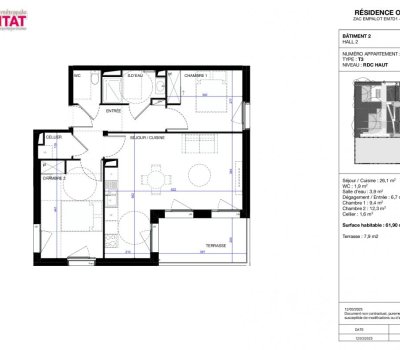 APPARTEMENT 3 PIECES