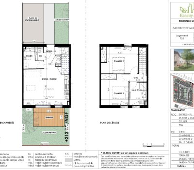 Villa T3 Duplex neuve avec terrasse et jardin – Programme Clos de Pauline – Eaunes – Parking inclus