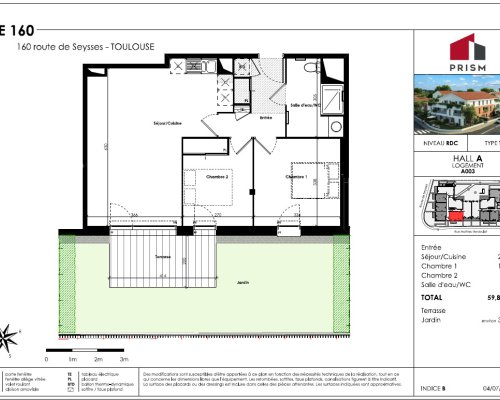 T3 neuf – Le 160 – Plusieurs T3 disponibles à tous les étages – Livraison fin janvier – Parking inclus