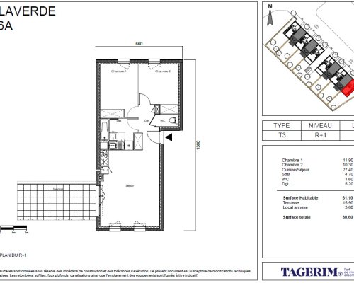 À louer : T3 récent avec terrasse – Résidence VILLA VERDE – Seilh