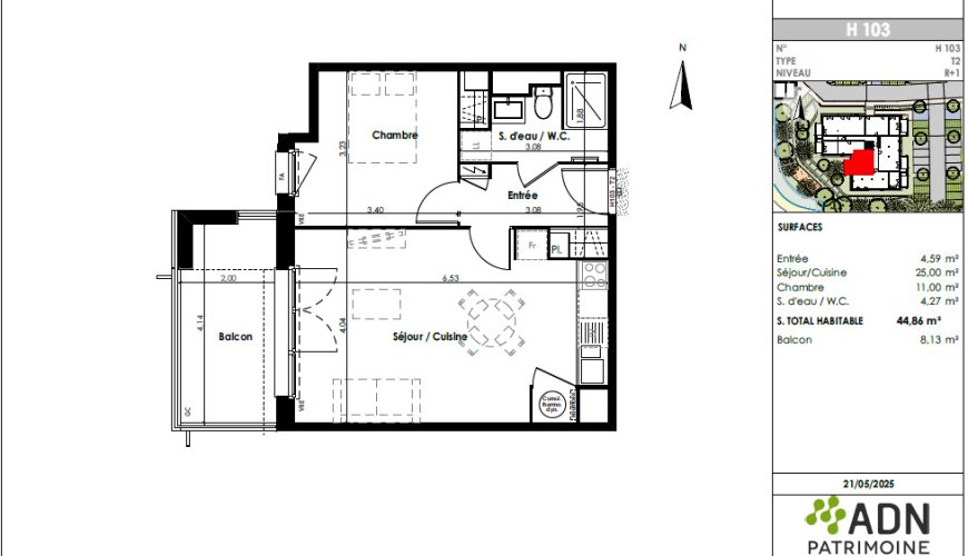 T2 Neuf avec Balcon ou Terrasse -- Cornebarrieu - 2 Parkings Inclus