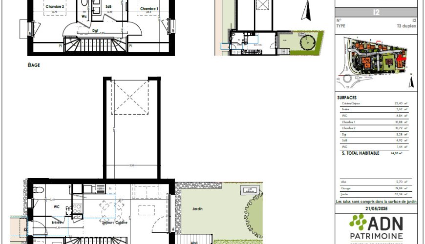 T3 Duplex Neuf avec Jardin -- Cornebarrieu - Garage ou Parkings Inclus