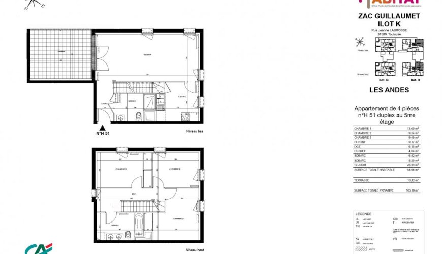 Appartement 4 pièces 88m2