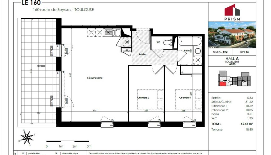 T3 neuf – Le 160 – Plusieurs T3 à tous les étages – Disponible immédiatement – Parking inclus