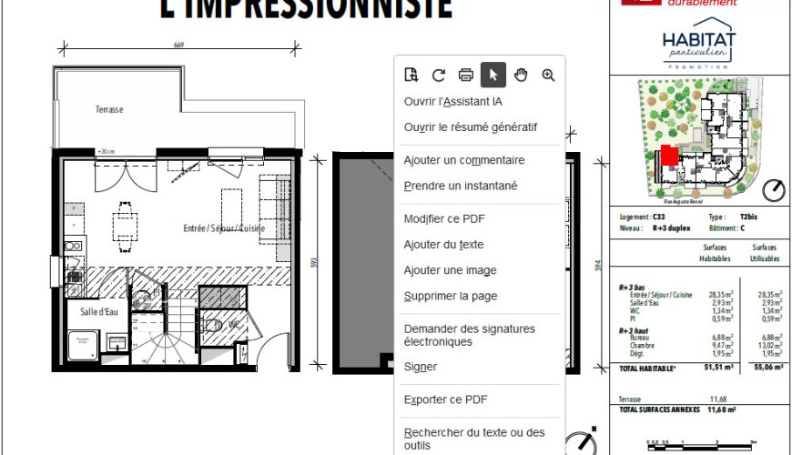 Duplex T2bis Neuf – Résidence L'IMPRESSIONNISTE