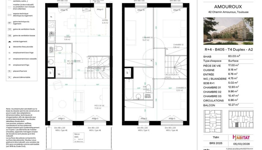 T4 duplex en BRS - 31500 Toulouse