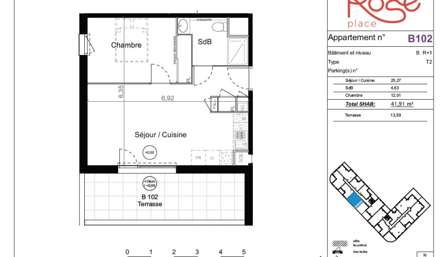 ROSE PLACE appt T2 en location-accession* 31500 toulouse-Roseraie-Argoulet