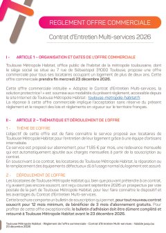 Règlement offre spéciale Contrat d'Entretien Multi-services